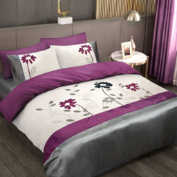 Intimates Breeze Double Floral Embroidered Duvet Set - Multi - Wilko - thumbnail 1