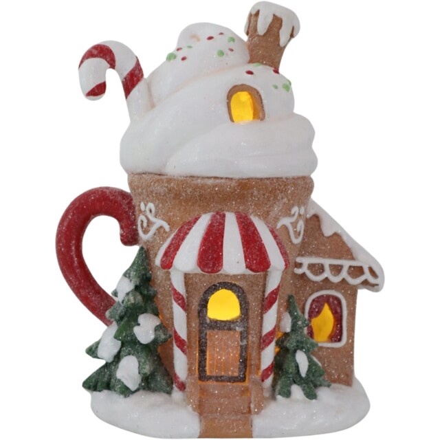 Gingerbread Cupcake LED House Multicolour - Candy Cane Lane - Wilko - image 1