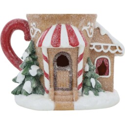 Gingerbread Cupcake LED House Multicolour - Candy Cane Lane - Wilko - thumbnail 3