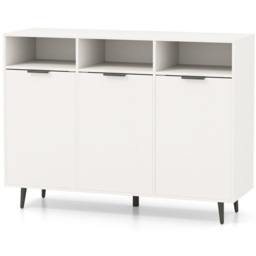 Costway 3 Door 3 Shelf White Buffet Cabinet - Size: 120 x 40 x 90cm - Wilko - thumbnail 3