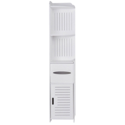 Living and Home 2 Door White Tall Corner Floor Cabinet - Size: 25 x 25 x 120cm - Wilko - thumbnail 3