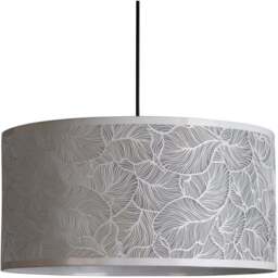Lighting Collection Lanagin White Leaf Cut-Out Pattern Ceiling Lamp Shade 40cm - Size: 23 x 43 x 43cm - Wilko - thumbnail 1