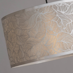 Lighting Collection Lanagin White Leaf Cut-Out Pattern Ceiling Lamp Shade 40cm - Size: 23 x 43 x 43cm - Wilko - thumbnail 5