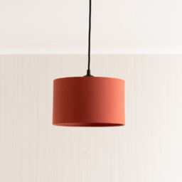 ValueLights Reni Rust Fabric Small Ceiling Drum Lamp Shade 25cm - Size: 15 x 25 x 25cm - Orange - Wilko - thumbnail 4