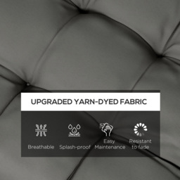 Outsunny Charcoal Grey Seat Replacement Cushion 48 x 48cm 4 Pack - Size: 27 x 17 x 8cm - Wilko - thumbnail 7