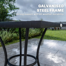 Outsunny 4 Seater Garden Dining Set with Cushions Grey Wood Effect - Wilko - thumbnail 4