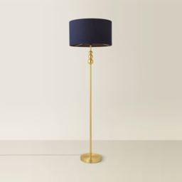 ValueLights Marissa Reni Navy Blue Shade and Gold Ball LED Floor Lamp - Size: 145 x 45 x 45cm - Wilko - thumbnail 6