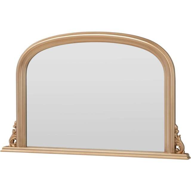 Yearn Classic Gold Arched Overmantle Mirror 77 x 122cm - Wilko - image 1