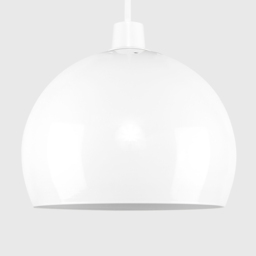 ValueLights Mini Arco White Metal Pendant Shade - Size: 17 x 21.5 x 21.5cm - Wilko - thumbnail 4