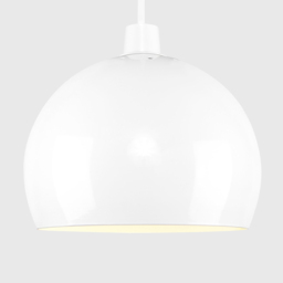 ValueLights Mini Arco White Metal Pendant Shade - Size: 17 x 21.5 x 21.5cm - Wilko - thumbnail 5