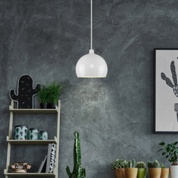 ValueLights Mini Arco White Metal Pendant Shade - Size: 17 x 21.5 x 21.5cm - Wilko - thumbnail 3