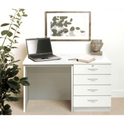 R White Cabinets 4 Drawer White Set-05 Desk - Size: 72.8 x 107.9 x 54cm - Wilko - thumbnail 5