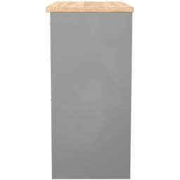 Crowndale Norfolk 3 Drawer Dusk Grey and Bardolino Oak Vanity Dressing Table Ready Assembled - Size: 80 x 90 x 39cm - Dusk Grey & Bardolino Oak - Wilk - thumbnail 4