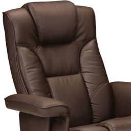 Julian Bowen Malmo Brown Swivel Recliner Chair with Footstool - Size: Single - Wilko - thumbnail 4