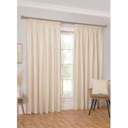 Chenille Taped Curtains - Natural/229cm - Size: W 90 x D 90cm - Divante - Wilko - thumbnail 6