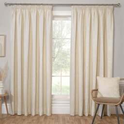 Chenille Taped Curtains - Natural/229cm - Size: W 90 x D 90cm - Divante - Wilko - thumbnail 7
