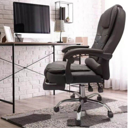 Alivio Black PU Leather Swivel Massage Office Chair - Size: 53 x 63 x 115cm - Wilko - thumbnail 5