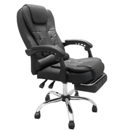 Alivio Black PU Leather Swivel Massage Office Chair - Size: 53 x 63 x 115cm - Wilko - thumbnail 3