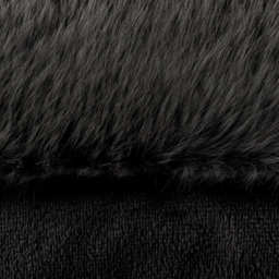 Paoletti Stanza Jet Faux Fur Cushion - Size: 55 x 55 cm - Black - Wilko - thumbnail 6