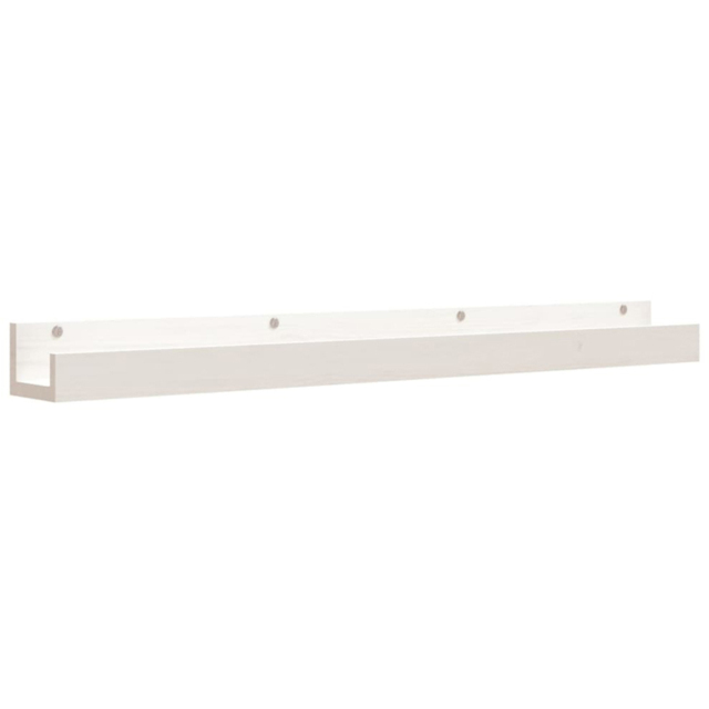 vidaXL 110 x 12 x 9cm White Wall Shelf 2 Pack - Size: 9 x 110 x 12cm - Wilko - image 1