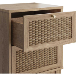 Bordeaux 2 Drawer Oak Bedside Table - Brown - LPD Home - Wilko - thumbnail 5
