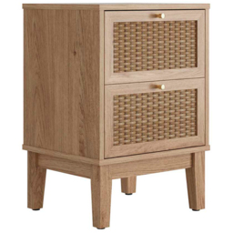 Bordeaux 2 Drawer Oak Bedside Table - Brown - LPD Home - Wilko - thumbnail 3