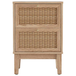 Bordeaux 2 Drawer Oak Bedside Table - Brown - LPD Home - Wilko - thumbnail 4