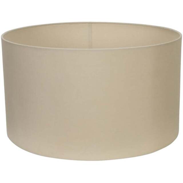 ValueLights Reni Natural Fabric Large Drum Shade - Size: 45 x 25 x 45cm - Cream - Wilko - image 1