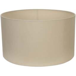 ValueLights Reni Natural Fabric Large Drum Shade - Size: 45 x 25 x 45cm - Cream - Wilko