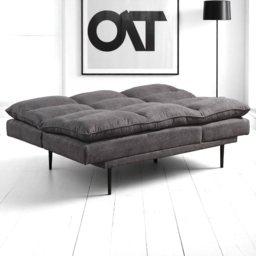 OAT Home Sennen 3 Seater Charcoal Grey Click Clack Sofa Bed - Wilko - thumbnail 5
