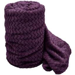 Velosso Aubergine Moda Throw 150 x 200cm - Size: 150 x 200 x 1cm - Wilko - thumbnail 1