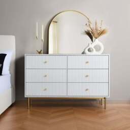 6 Drawer White Chest of Drawers - Home Garden Direct - Wilko - thumbnail 4
