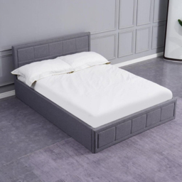 Portland Kosy Koala Double Grey Wooden Gas Lift Ottoman Bed with Mattress - Wilko - thumbnail 6