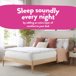 Slumberdown Single Sleep Soundly Rebound Mattress Topper - White - Wilko - thumbnail 4
