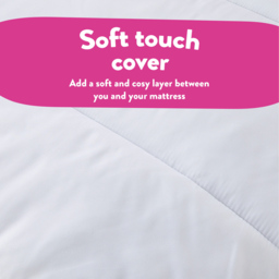 Slumberdown Single Sleep Soundly Rebound Mattress Topper - White - Wilko - thumbnail 7