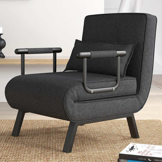 Costway Single Seater Grey Sofa Bed - Wilko - image 1