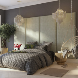 Aspire Furniture Llewelyn-Bowen Luxury Grey Eire Linen Wall Mounted Headboard 90cm - Size: Single Pack - Silver - Aspire Beds - Wilko - thumbnail 4