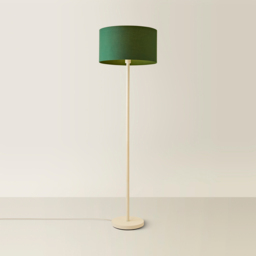 ValueLights Charlie Green Drum Shade White Floor Lamp and Bulb - Size: 148 x 45 x 45cm - Wilko - thumbnail 6