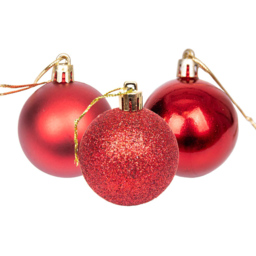 Shatchi Dark Red Luxury Bauble 18 Pack - Wilko - thumbnail 3