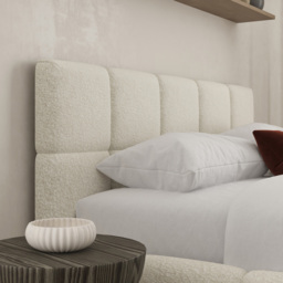 DS Living Ovella Single Ivory Cubed Bed Frame - Cream - Wilko - thumbnail 3