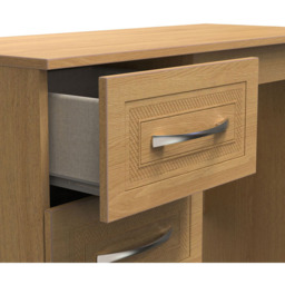 Crowndale Dorset 3 Drawer Modern Oak Dressing Table - Wood - Wilko - thumbnail 7