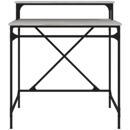 vidaXL Single Shelf Desk Grey Sonoma - Size: 90 x 80 x 50cm - Wilko - thumbnail 5