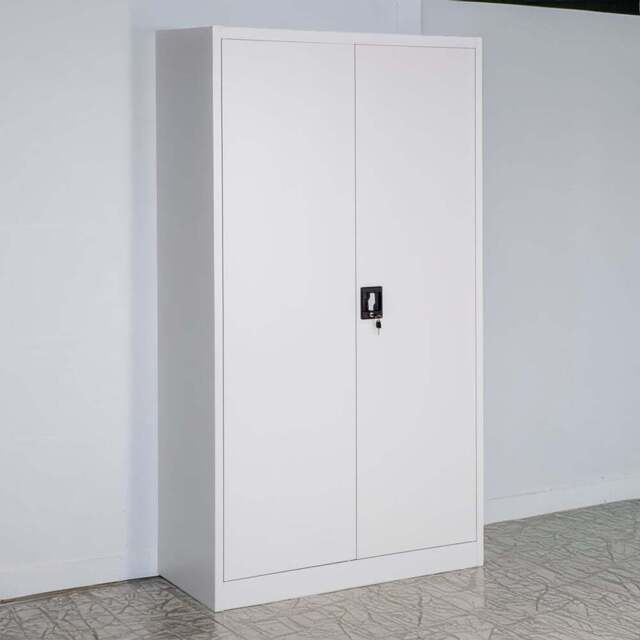 Tectake 5 Shelf Grey Lockable Filing Cabinet Set of 2 - Size: 180 x 90 x 40cm - Wilko - image 1