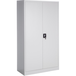 Tectake 5 Shelf Grey Lockable Filing Cabinet Set of 2 - Size: 180 x 90 x 40cm - Wilko - thumbnail 3