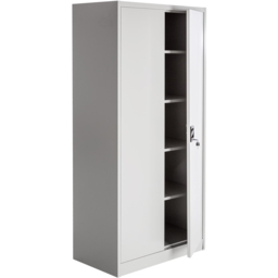 Tectake 5 Shelf Grey Lockable Filing Cabinet Set of 2 - Size: 180 x 90 x 40cm - Wilko - thumbnail 5