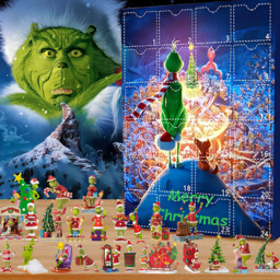 Jaoyeh Mountain Grinch Christmas Advent Calendar - Size: 26 x 18 x 3cm - Blue - The Grinch - Wilko - thumbnail 4