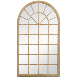 MirrorOutlet The Somerley Sand Country Arched Garden Mirror 180 x 103cm - Size: 180 x 103 x 3cm - Cream - Wilko - thumbnail 1