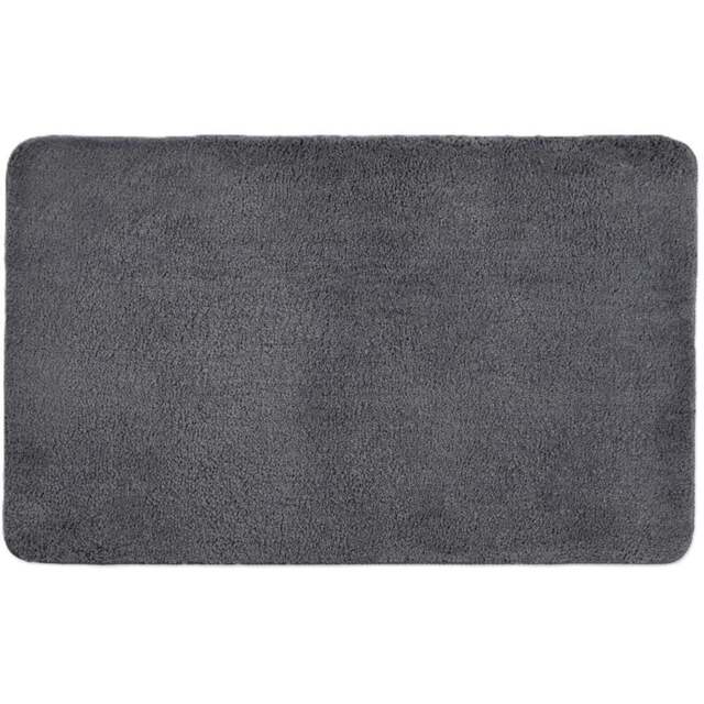 Allure Bath Fashions Charcoal Grey Microfibre Luxury Non-Slip Bath Mat 50 x 80cm - Wilko - image 1