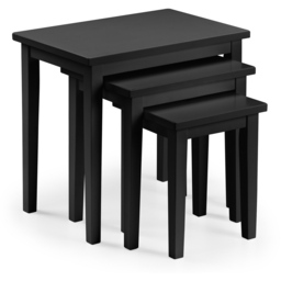 Julian Bowen Cleo Black Nest of Tables Set of 3 - Size: 33 x 48 x 46cm - Wilko - thumbnail 3
