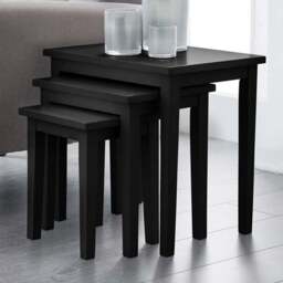 Julian Bowen Cleo Black Nest of Tables Set of 3 - Size: 33 x 48 x 46cm - Wilko - thumbnail 1